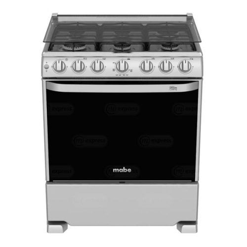 Cocina Mabe Gas 30",  6Q Tech (4 Estándar, 1 jumbo, 1 Fast cook), Silver, cubierta acero inoxidable,  EM7657CSIS1