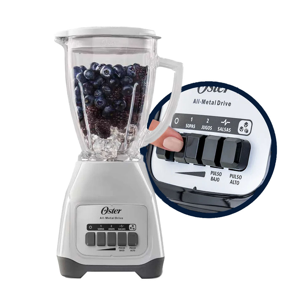 Licuadora Oster® 2 velocidades más pulso y jarra de vidrio BLSTKAGWPB - Image 2