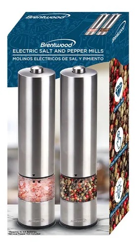 Moledor de Sal y Pimienta Electrico Con Luz Led Brentwood (SC2321S) - Image 2