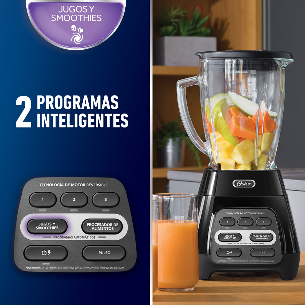 Licuadora Oster Con Motor Reversible y Procesador De Alimentos BLSTPYG1209B - Image 2