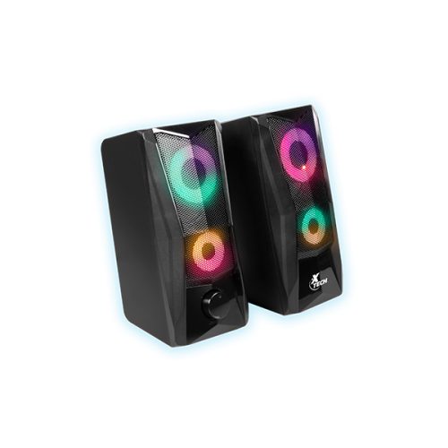 Parlantes Estéreo Multimedia De 2.0 Canales Con Luces Led Incendo Xtech XTS-130