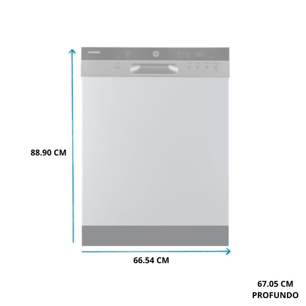 Lavavajillas, GE, Inox/negro, 12 servicios, 5 niveles, empotre, control touchpad electrónico, tina interior inox, 4 ciclos, secado calor, triple filtro, 110V GBF410SSPSS - Image 3