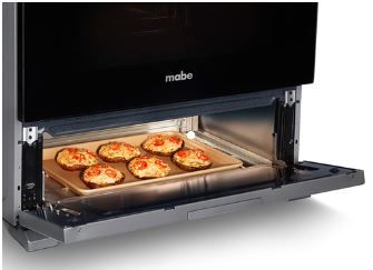 Cocina Mabe Gas 30", 6Q Tech (4 Estándar, 1 jumbo, 1 Fast cook), Inox, cubierta acero inoxidable, Parrillas fundición, encendido electrónico botón, capelo recto, Tecnología Ultimate, easy clean pro, ventana panorámica vidrio espejo,comal teflonizado.EMH7602DSS0
