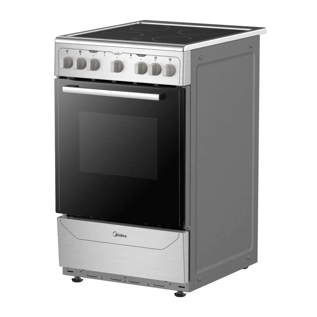 Midea cocina electrica 20 pul vitroceramica acero inox MES20F2NFDGSS-CA