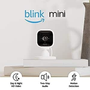 Blink Mini - Cámara de seguridad inteligente compacta, conectable, para interiores, con video de alta definición 1080 y detección de movimiento, funciona con Alexa - 1 cámara - Image 2