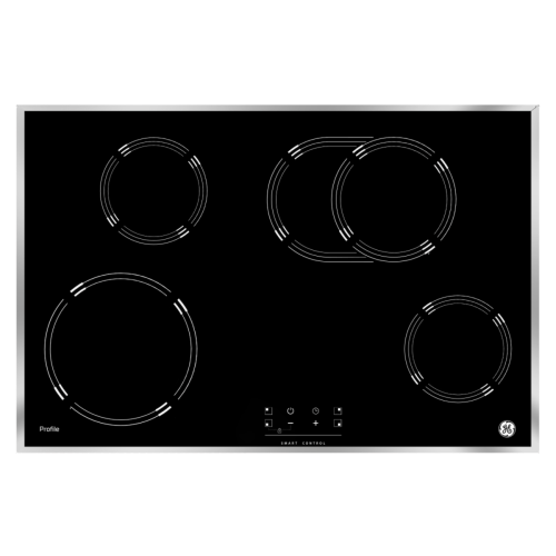 Plantilla Vitrocerámica 76cm Vidrio Negro GE Profile - PP930SMSS1