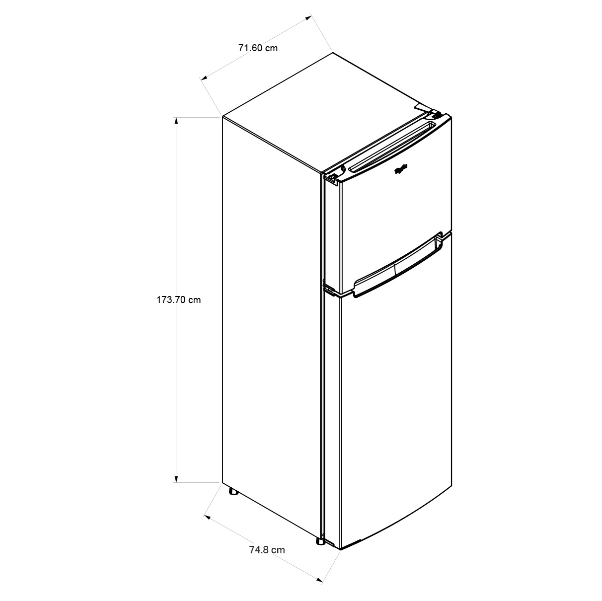 Refrigerador Whirlpool 18 Pies Acero Inox. WT1818A - Image 4
