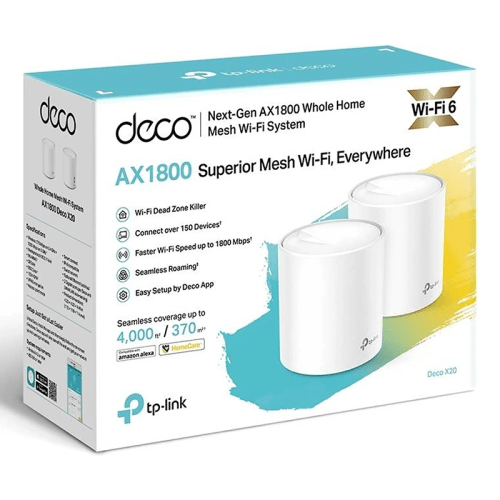 TP-LINK DECO X20 2-PACK AX1800 WHOLE HOME MESH WIFI 6