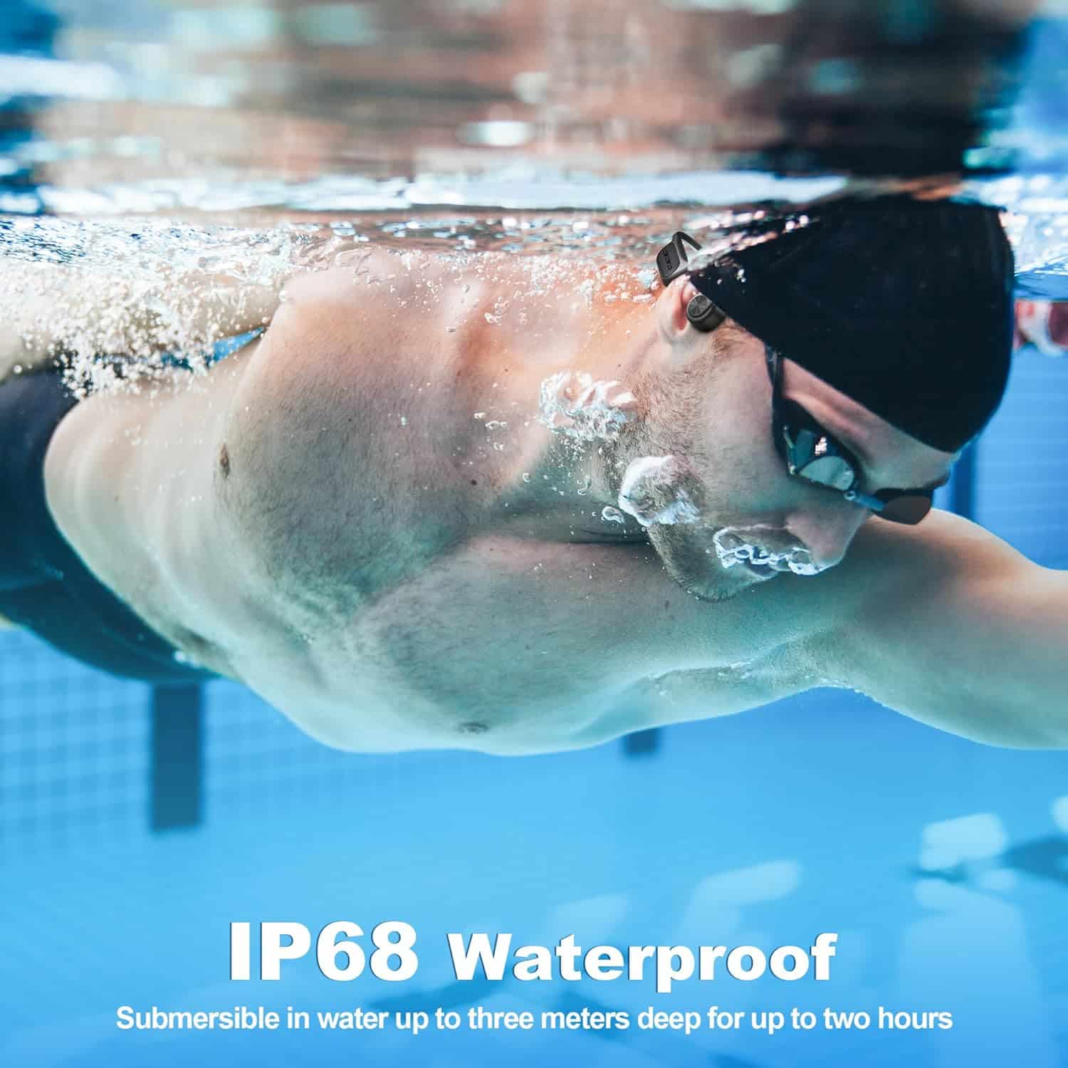 Audífonos para deporte Conducción Osea Wantek Aptos para Natacion QN-BCH-01 - Image 2