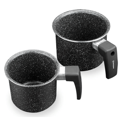 Westinghouse set de 2 ollas para leche marmol negro 12cm WCCS000902AMBB