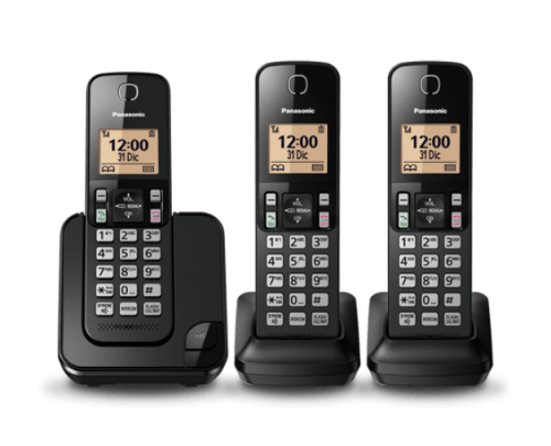 TELÉFONO INALÁMBRICO TRIPLE ID LLAMADA NEGRO KX-TGC353LAB PANASONIC