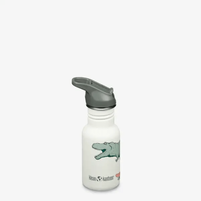 Klean Kanteen - Botella de agua clásica para niños de 12 onzas con tapa deportiva y pajita (1011206 1011210 - Image 3
