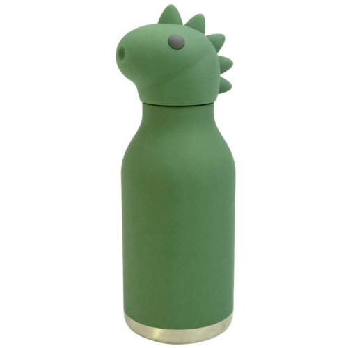BOTELLA TERMICA 16OZ ACERO INOX DINOSAURIO VERDE SBV44