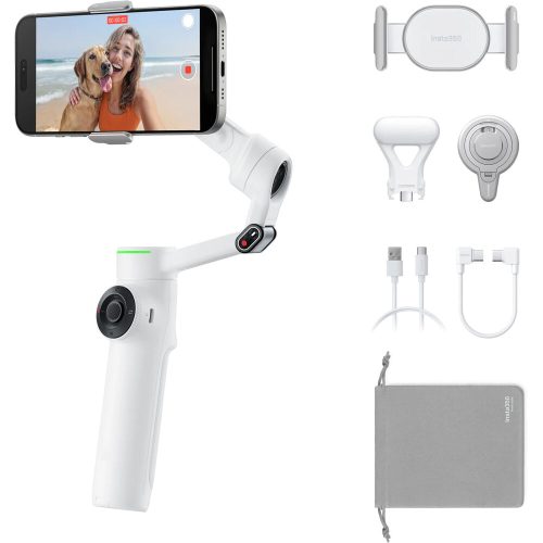 Insta360 Flow 2 al tracker bundle white